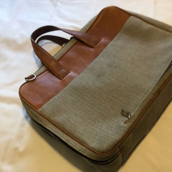 Jack Spade NYC Gray and Brown Laptop Men's Bag - Picture 3 of 6